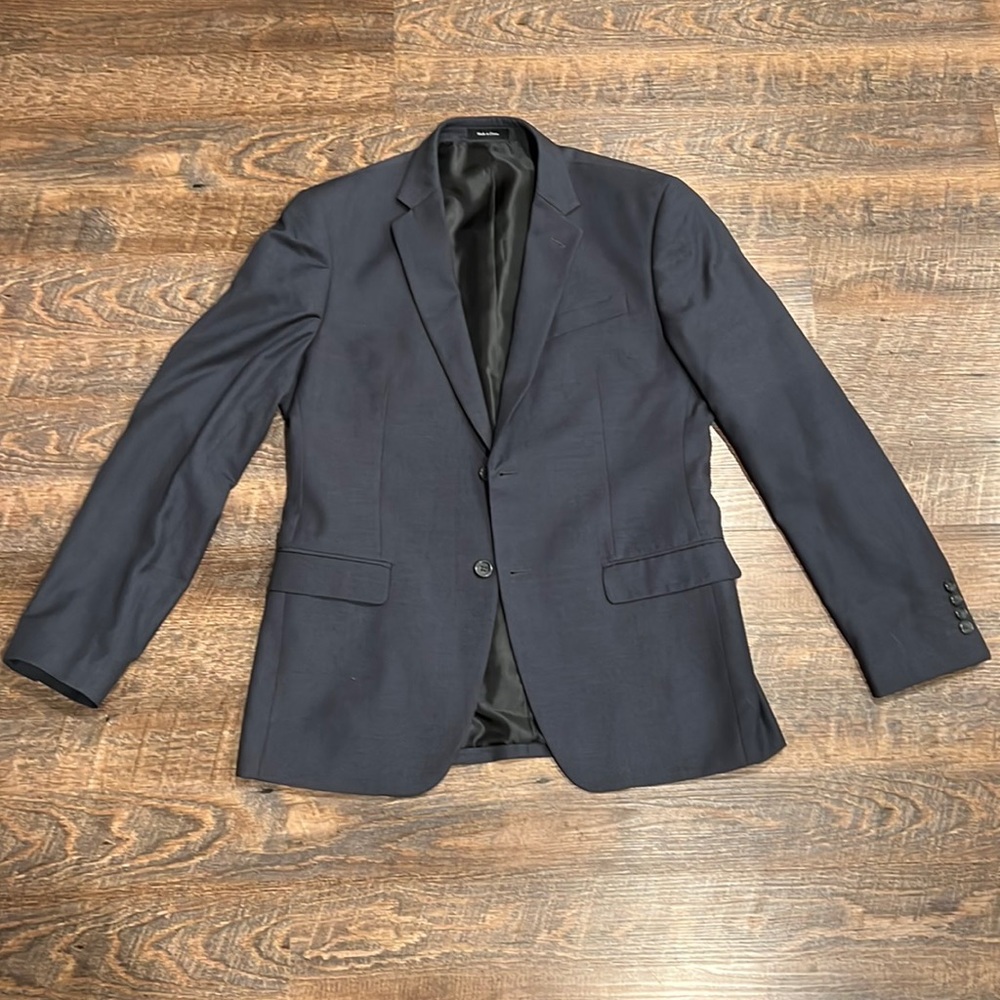Egara Men’s 40 Regular/34 Waist Extreme Slim Fit Charcoal Separates Jacket